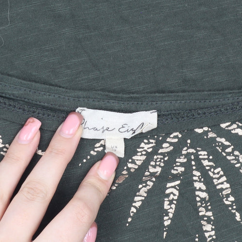 Phase Eight Women's Green Printed T-Shirt - Size S