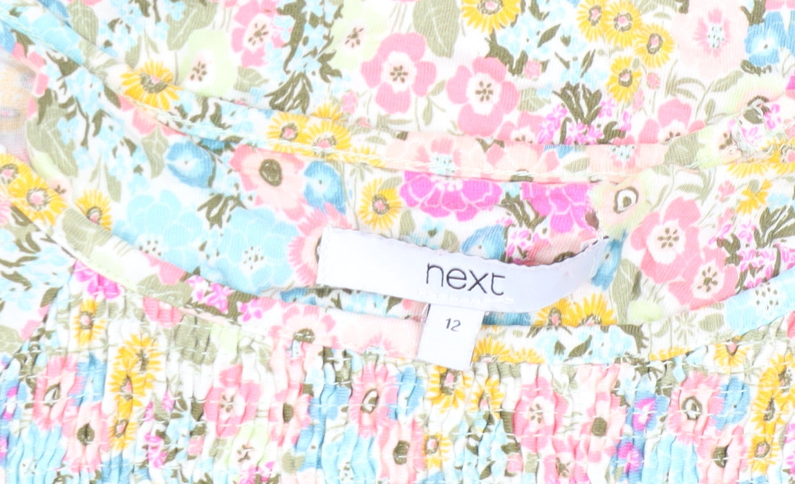 Next Women's Multicoloured Floral Top Size 12