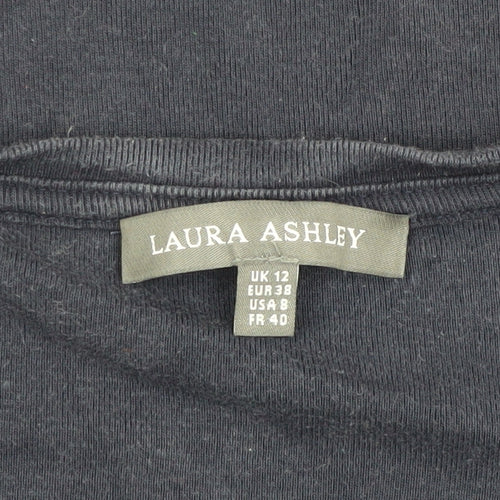 Laura Ashley Women's Blue V-Neck T-Shirt Size 12