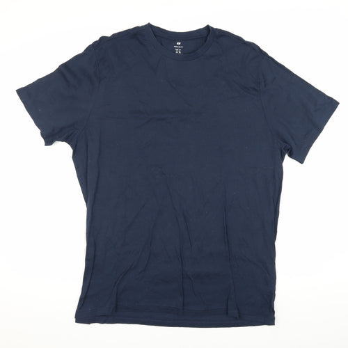 H&M Men's Blue XL Regular Fit T-Shirt