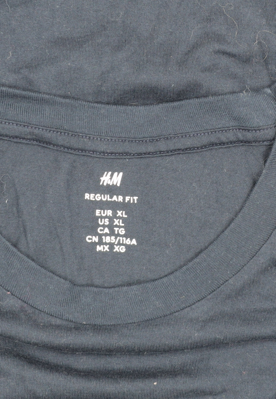H&M Men's Blue XL Regular Fit T-Shirt