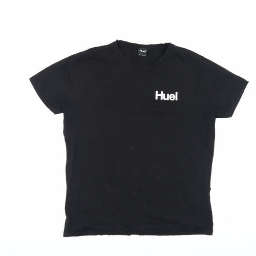 Huel Men's Black L Cotton Crew Neck T-Shirt