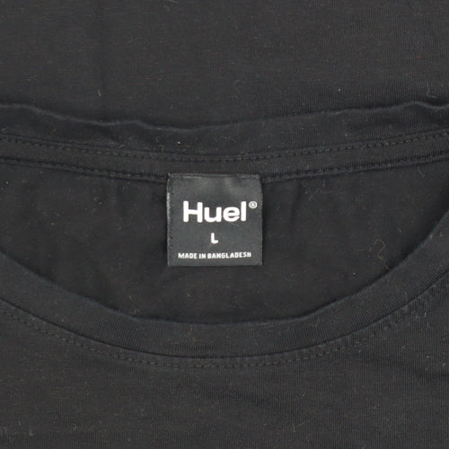Huel Men's Black L Cotton Crew Neck T-Shirt