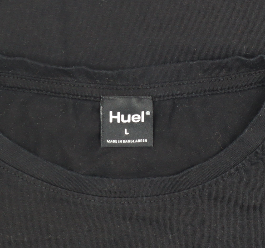 Huel Men's Black L Cotton Crew Neck T-Shirt