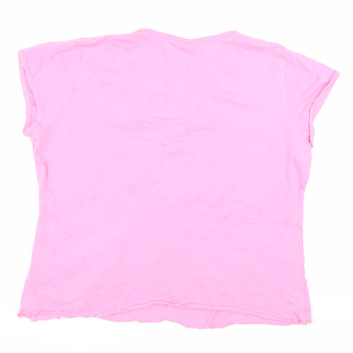 e-vie Women's Pink Wrap T-Shirt Size 18/20 Casual Wear