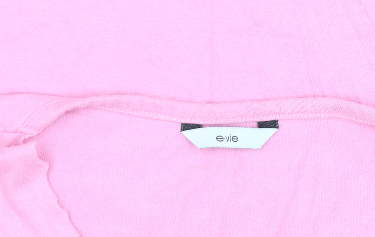 e-vie Women's Pink Wrap T-Shirt Size 18/20 Casual Wear