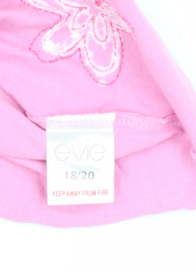 e-vie Women's Pink Wrap T-Shirt Size 18/20 Casual Wear