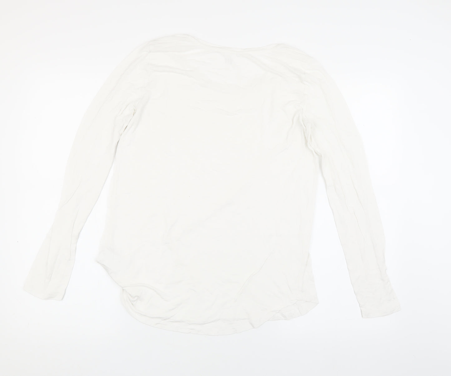 Gap Women's White Long Sleeve T-Shirt - Size S