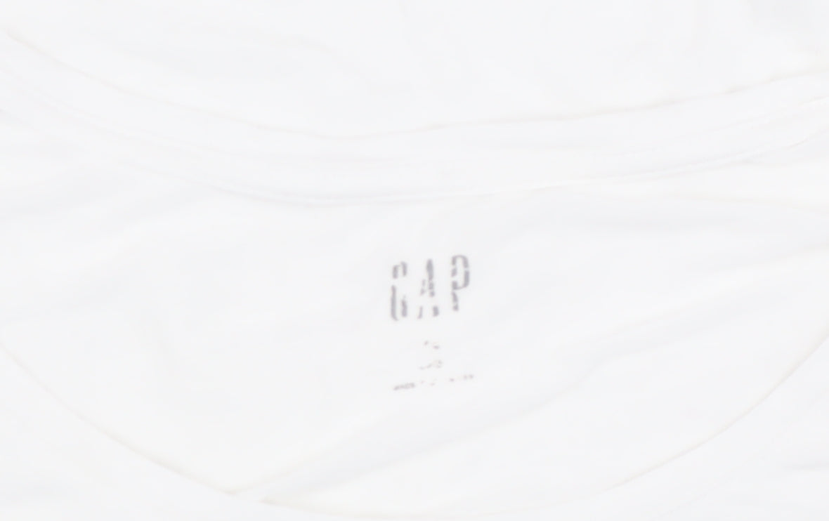 Gap Women's White Long Sleeve T-Shirt - Size S