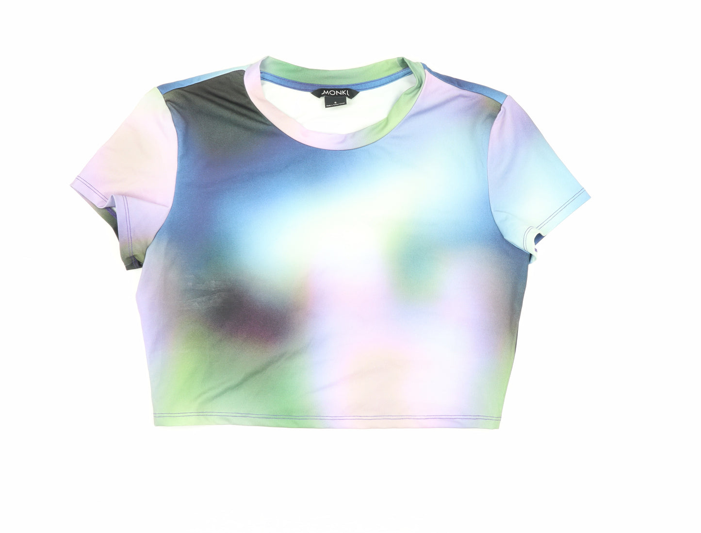 Monki Women's Multicoloured Cropped T-Shirt - Size S