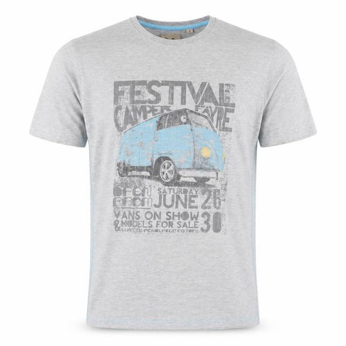 Peter Storm Men's Grey Festival Camper T-Shirt L