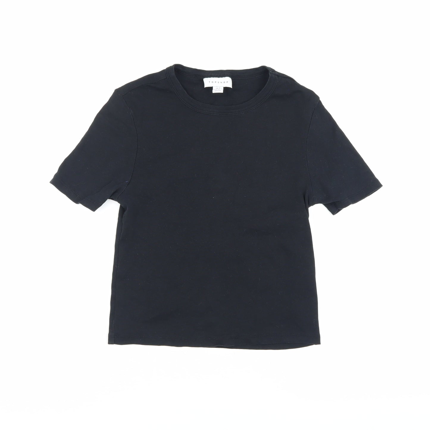Topshop Women's Black T-Shirt Size S Casual Classic