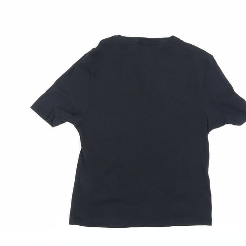 Topshop Women's Black T-Shirt Size S Casual Classic