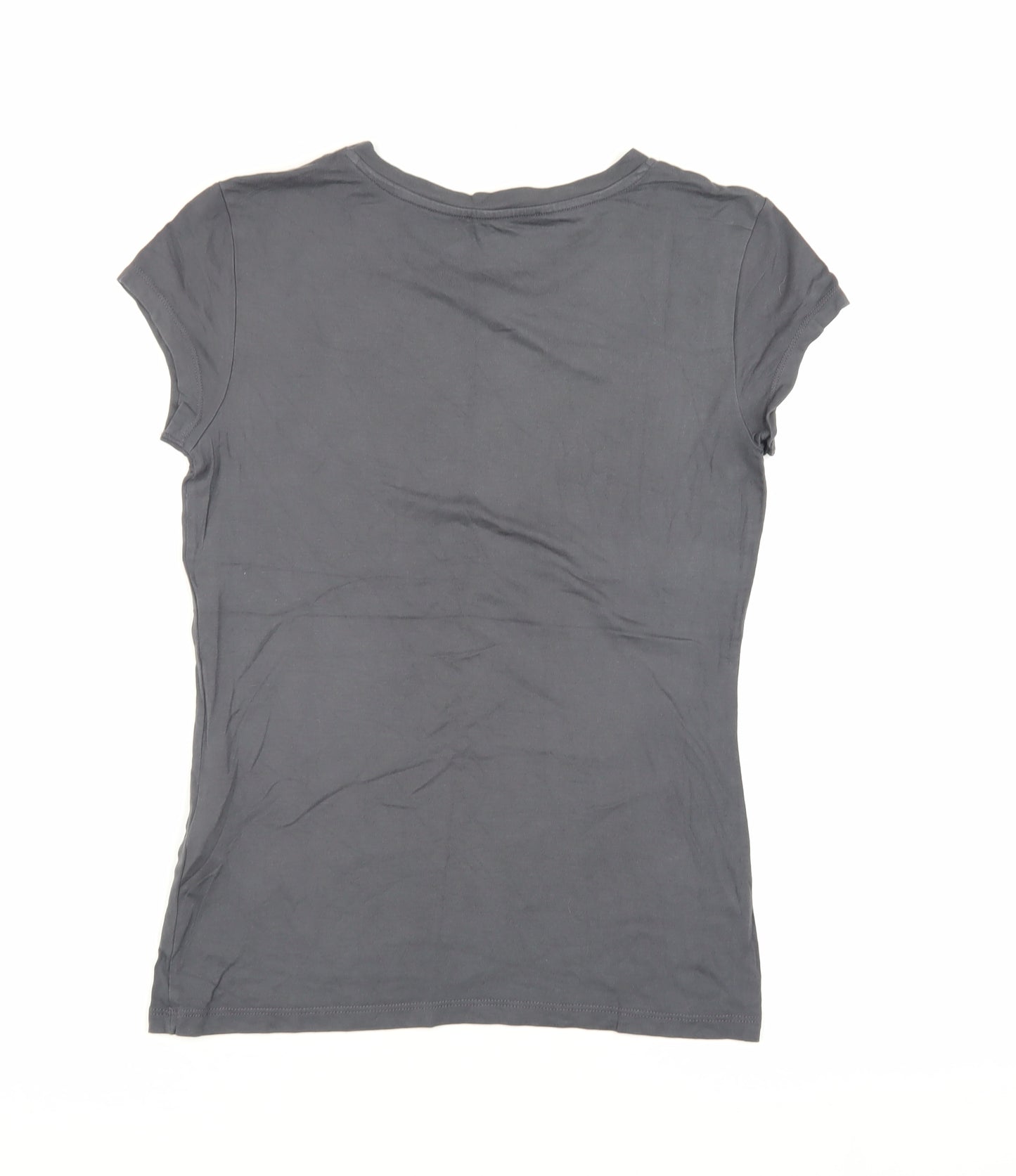 Oasis Women’s Grey XS Cotton T-Shirt, Casual Basic Tee