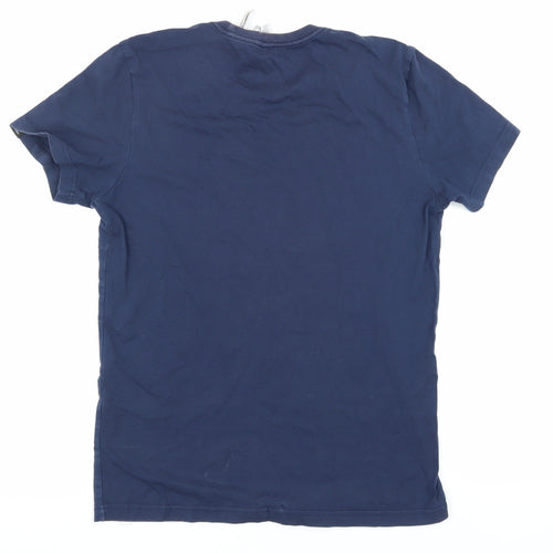 Adidas Blue Men's T-Shirt, Size S, Logo, Casual Sport Wear