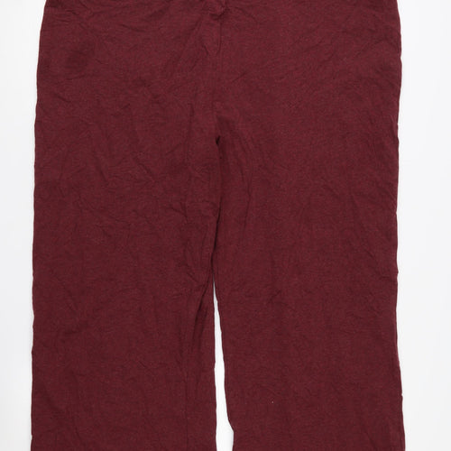 Seasalt Cornwall Womens Red Wide-Leg Trousers Size 22