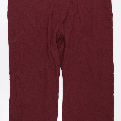 Seasalt Cornwall Womens Red Wide-Leg Trousers Size 22