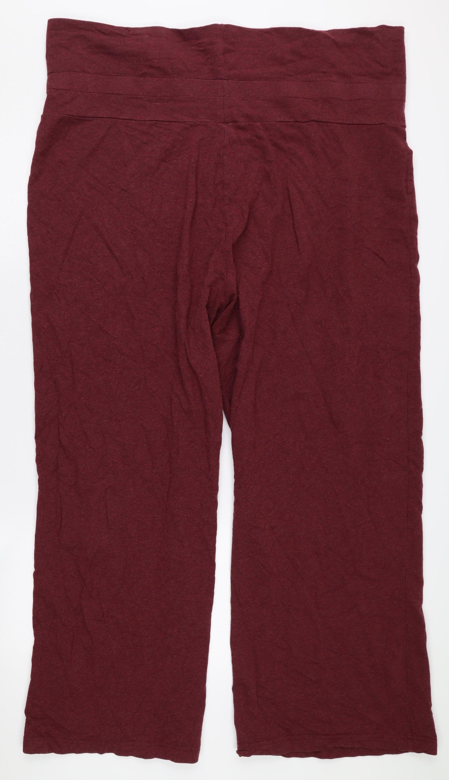 Seasalt Cornwall Womens Red Wide-Leg Trousers Size 22