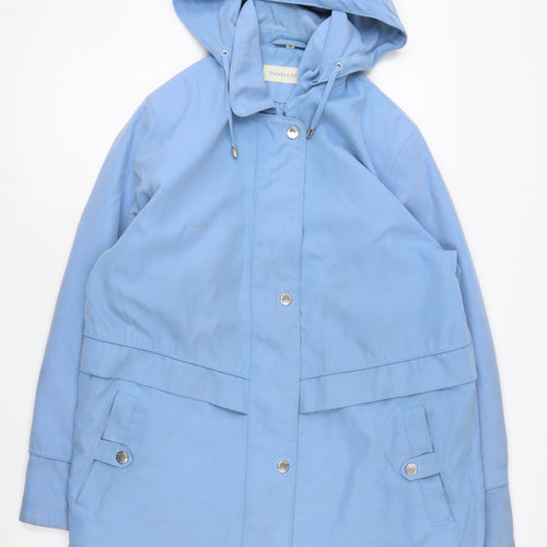 Dannimac Women's Blue Parka Jacket, Mid-Length, M, Hooded