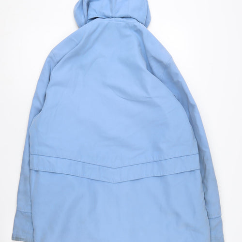 Dannimac Women's Blue Parka Jacket, Mid-Length, M, Hooded