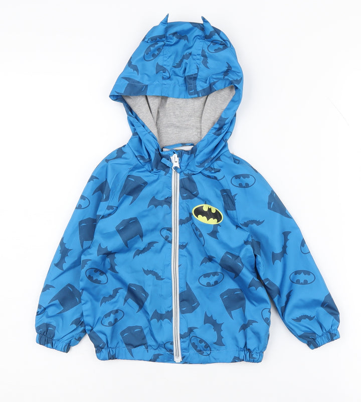 Batman Unisex Baby Blue Hooded Rain Coat 12-18M