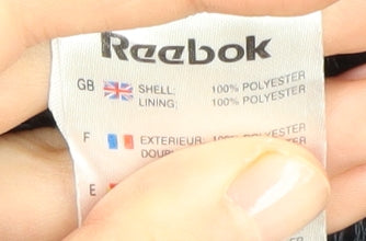 Reebok Unisex Adults Black Rain Trousers Size 14