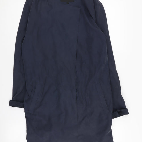 Vila Women's Blue Belted Trench Coat Size S