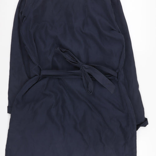 Vila Women's Blue Belted Trench Coat Size S