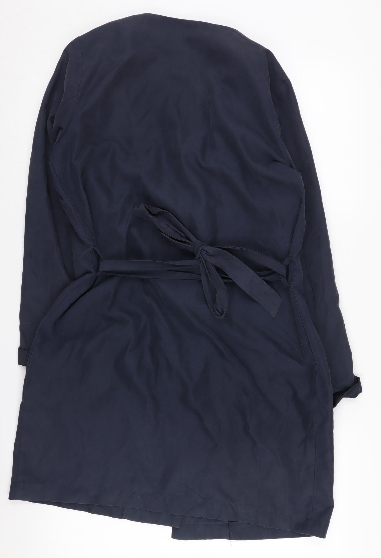 Vila Women's Blue Belted Trench Coat Size S