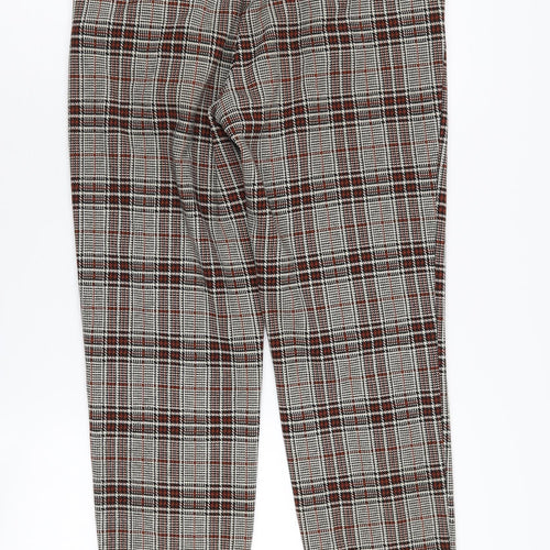 Next Women's Paperbag Trousers - Multicoloured Check Size 8