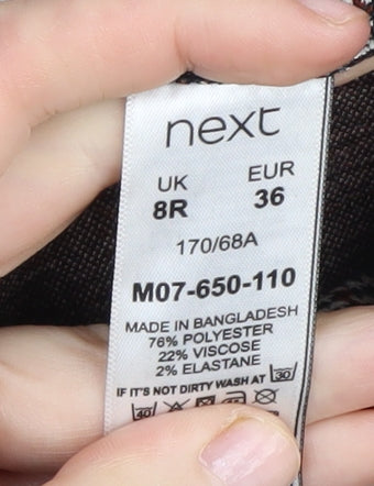 Next Women's Paperbag Trousers - Multicoloured Check Size 8