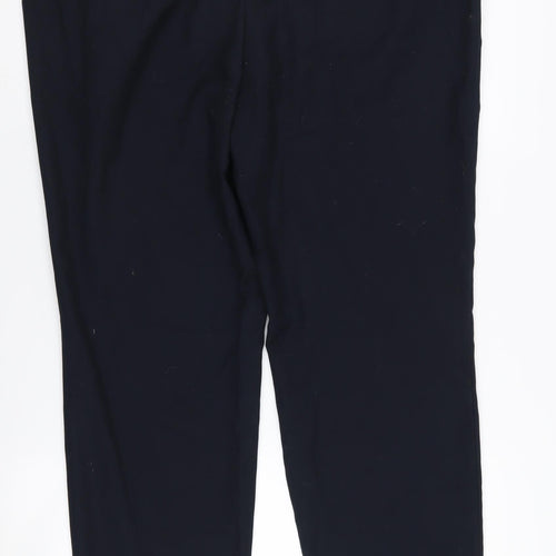 Topman Men's Blue Regular Fit Trousers, Size 36R