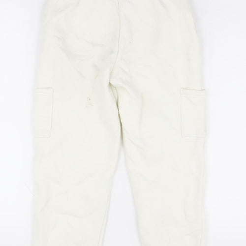 Disney Girls White Jogger Trousers - Angel Theme, Size 7-8