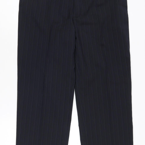 Brook Taverner Men's Black Striped Formal Trousers