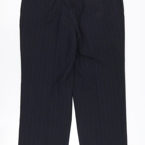 Brook Taverner Men's Black Striped Formal Trousers