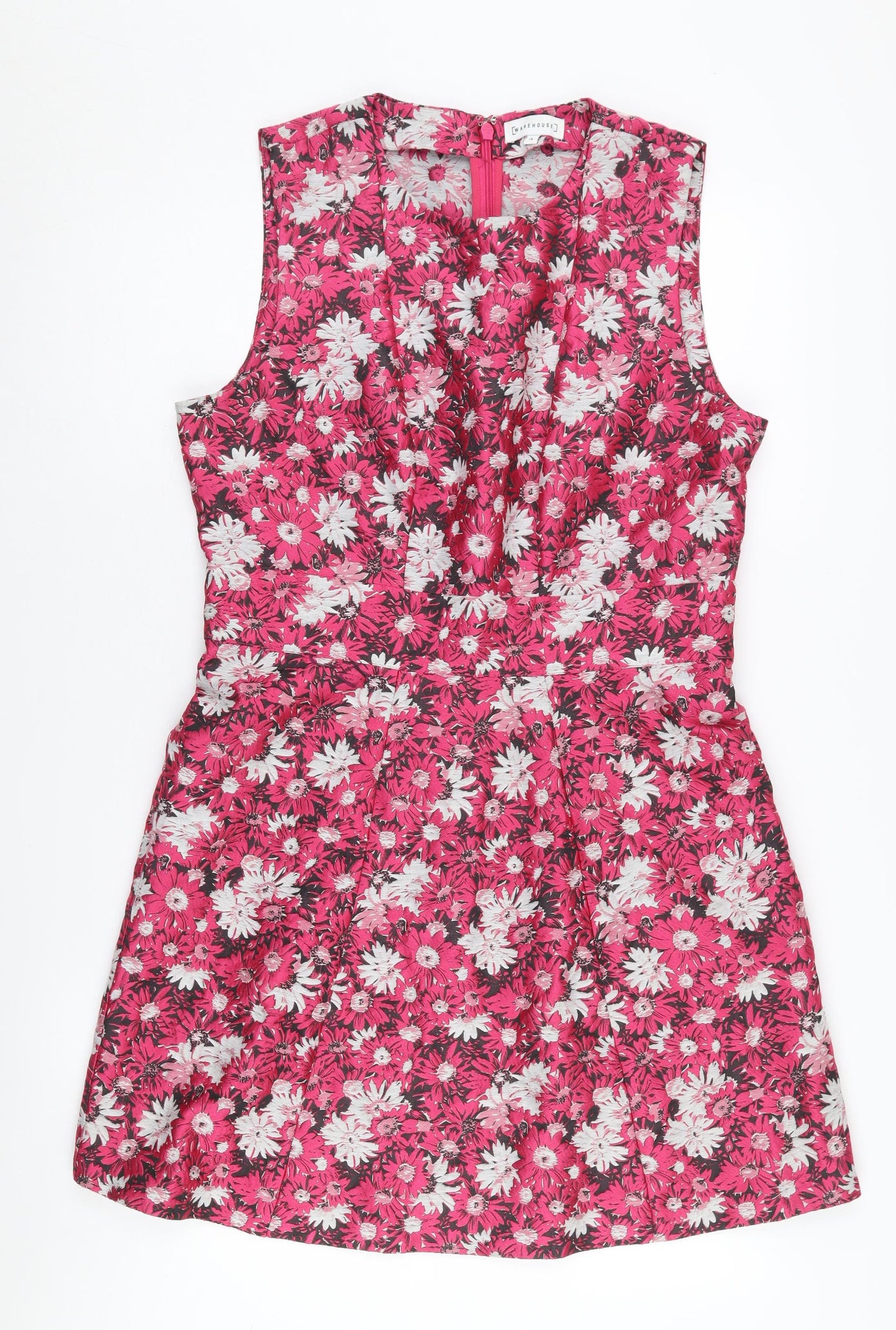 Warehouse Women's Floral Sleeveless A-Line Dress Size 14