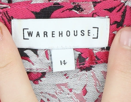 Warehouse Women's Floral Sleeveless A-Line Dress Size 14