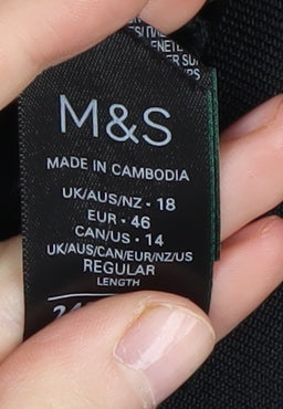 Marks and Spencer Women's Black Jogger Trousers Size 18