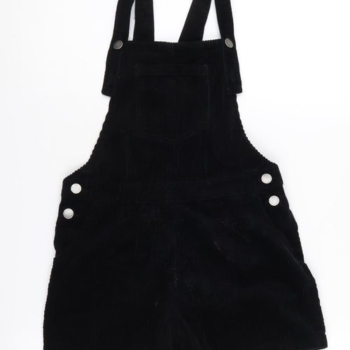 Next Girls Black Corduroy Dungaree 9 Years One-Piece