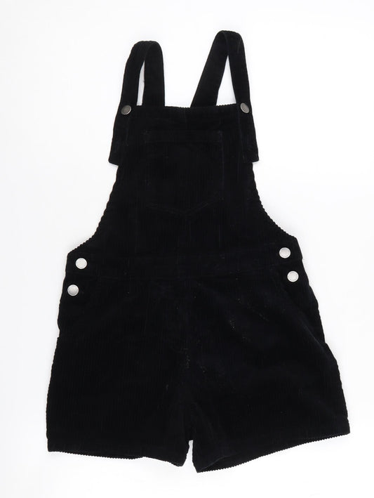 Next Girls Black Corduroy Dungaree 9 Years One-Piece