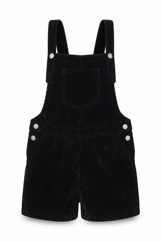 Next Girls Black Corduroy Dungaree 9 Years One-Piece