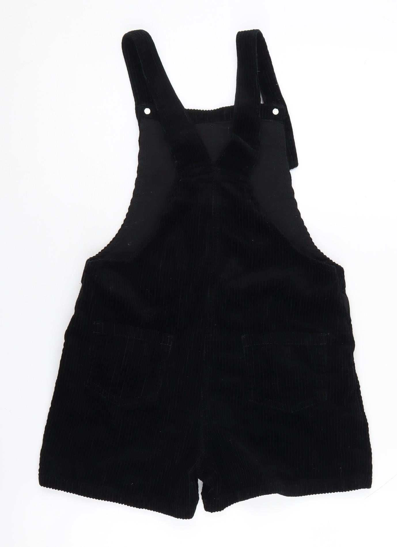 Next Girls Black Corduroy Dungaree 9 Years One-Piece
