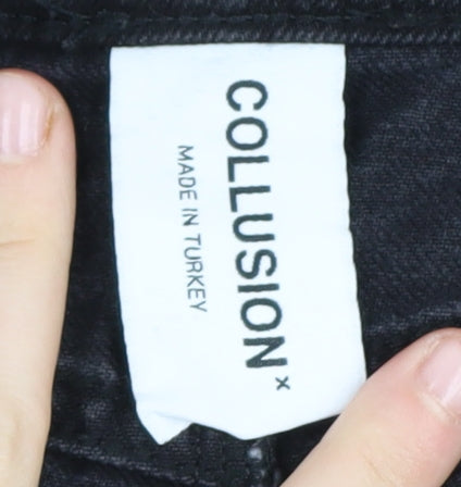 Collusion Women's Black Skirt UK 14 Casual