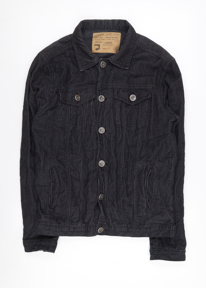 Cougar Denim Wear Black Unisex Adults Basic Jacket L