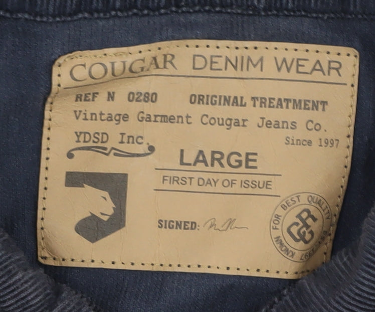 Cougar Denim Wear Black Unisex Adults Basic Jacket L