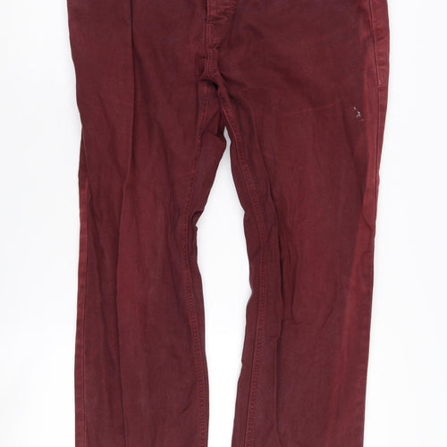 Next Women's Red Straight Jeans Size 36