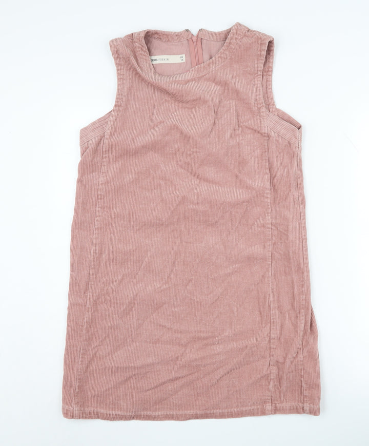 ASOS Women's Pink Corduroy Shift Dress Size 10