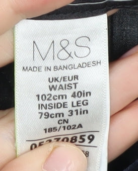 Marks & Spencer Men's Black Trousers Size L