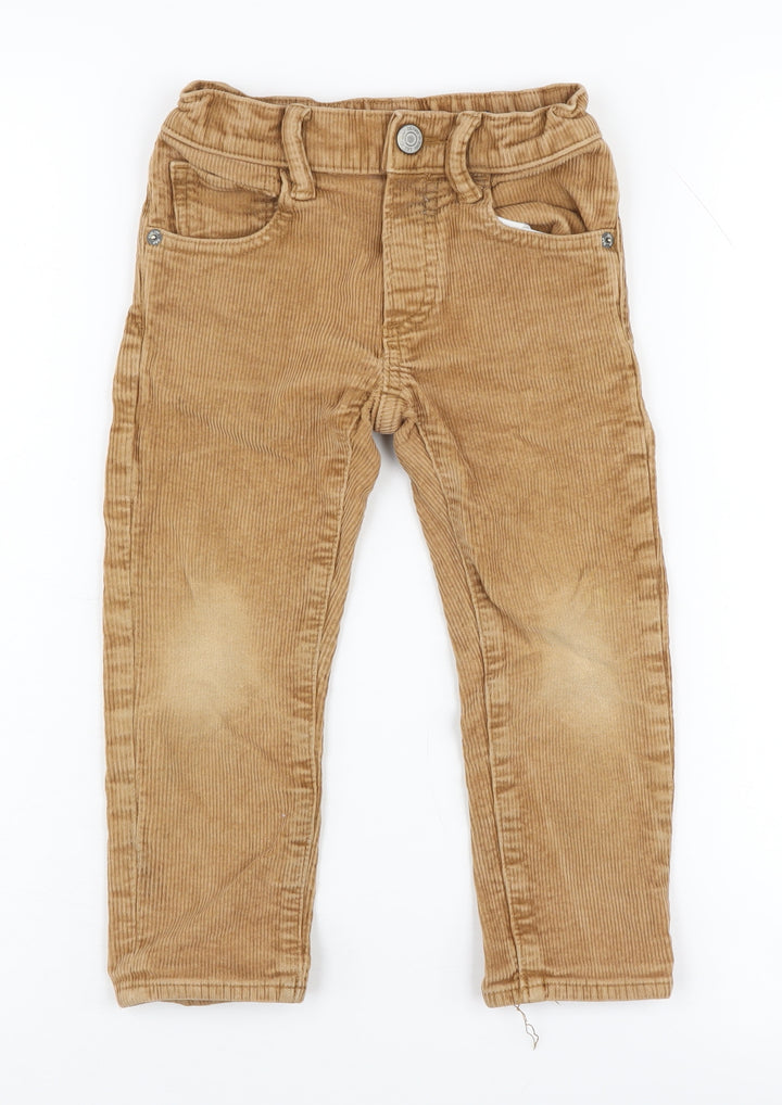 Gap Boys Brown Slim Corduroy Trousers, Size 4 Years