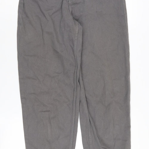 H&M Women's Grey Straight Jeans Size 6 with Belt